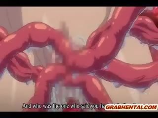 Grávida hentai com bigboobs brutalmente fodida por vermelho