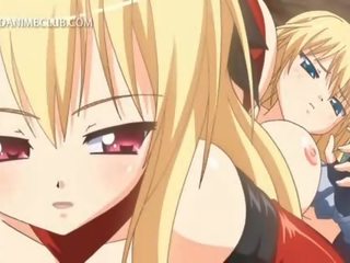 9d anime sixtynine s blondýna príťažlivé lezbické tínedžeri