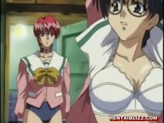 Busty Hentai Coeds Threesome Fucked By Old Pervert