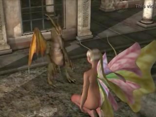 3d animacion: fairy dhe dragon