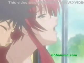 Redhead hentai girl with soaking wet pussy fucked hard gets