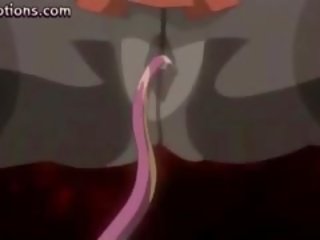 Hentai loira fodido por tentáculos