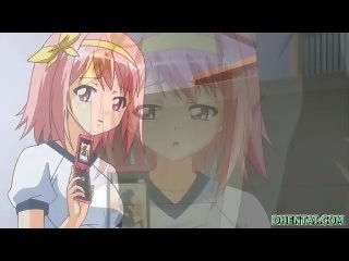 Cute hentai schoolgirl sucking stiff cock and swal