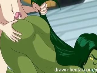Fantastique quatre hentaï - she-hulk coulage