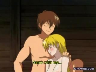 Magicl hentai anime linnavurle spanksid a blond tüdruk sügav