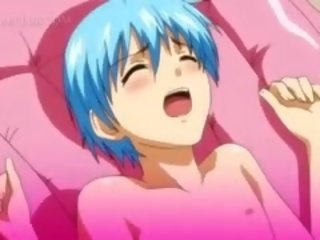 Pořádný anime dívka převzetí čurák hluboký v ji píča dostane crampie