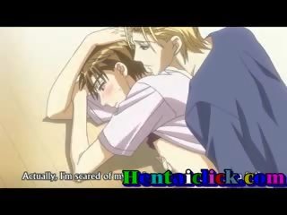 Slank anime homofil varmt masturbated og kjønn handling