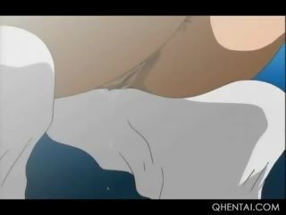 Hentai verpleegster practicing geven geboorte met eggs in haar nat