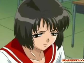 Nervous co-edukasyon anime birhen may malaki malalaking suso makakakuha ng mahirap screwed