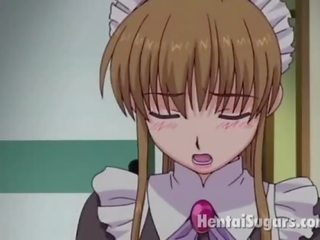 Virginal patrząc anime pokojówka tarcie jej master`s gęsty kutas w the łazienka kanał