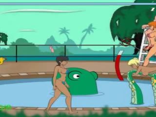 Tentáculo monstruo molests mujeres en piscina - no commentary 2