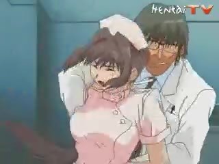 Sexy hentaï infirmière obtient baisée