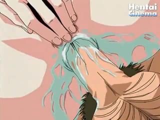 Puszczalska anime laska dostaje jej mokre cipka uderzyłem z za